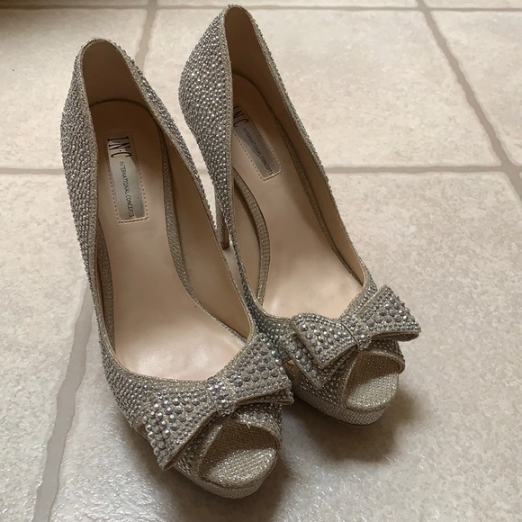 Silver Jeweled Heels - Picture 2 of 3